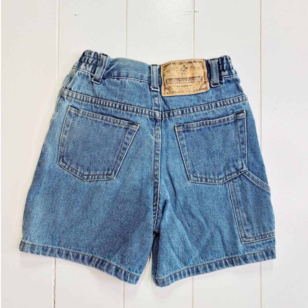 Vintage Mickey Mouse Disney Store Denim Jean Shorts, Size Kids 5/6 - Picture 7 of 11